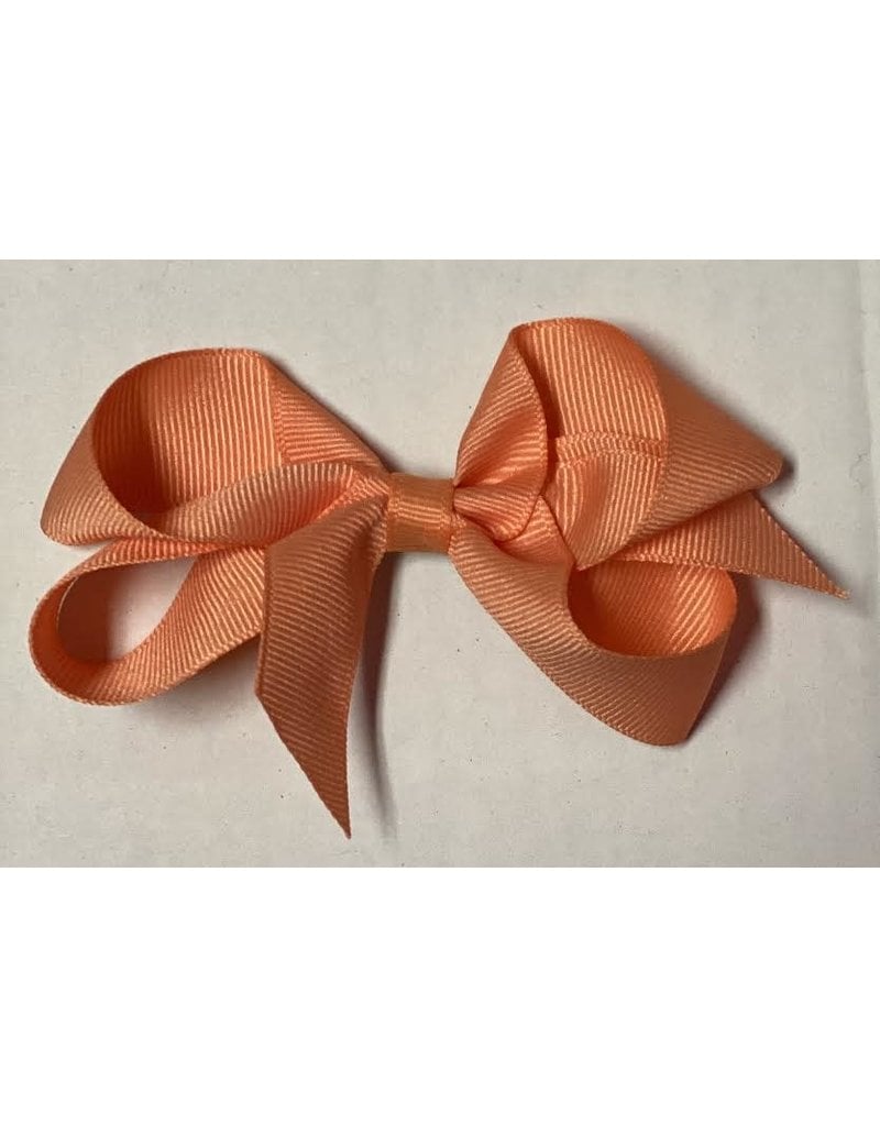 Apricot Small (4in) Grosgrain Bow