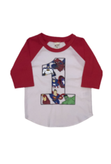 Tracy's Treasures Superhero Birthday Baseball Tee