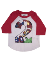 Tracy's Treasures Superhero Birthday Baseball Tee