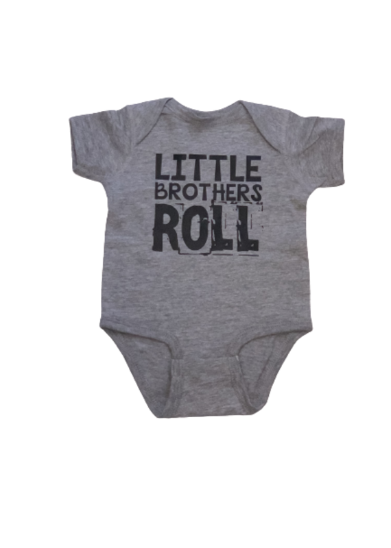 Tracy's Treasures Little Brothers Roll Short Sleeve Onesie