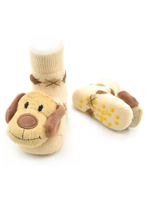 Liventi Brown Dog Rattle Sock 0-12m