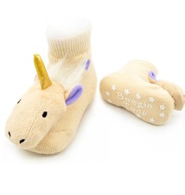 Liventi Golden Unicorn Rattle Socks 0-12m