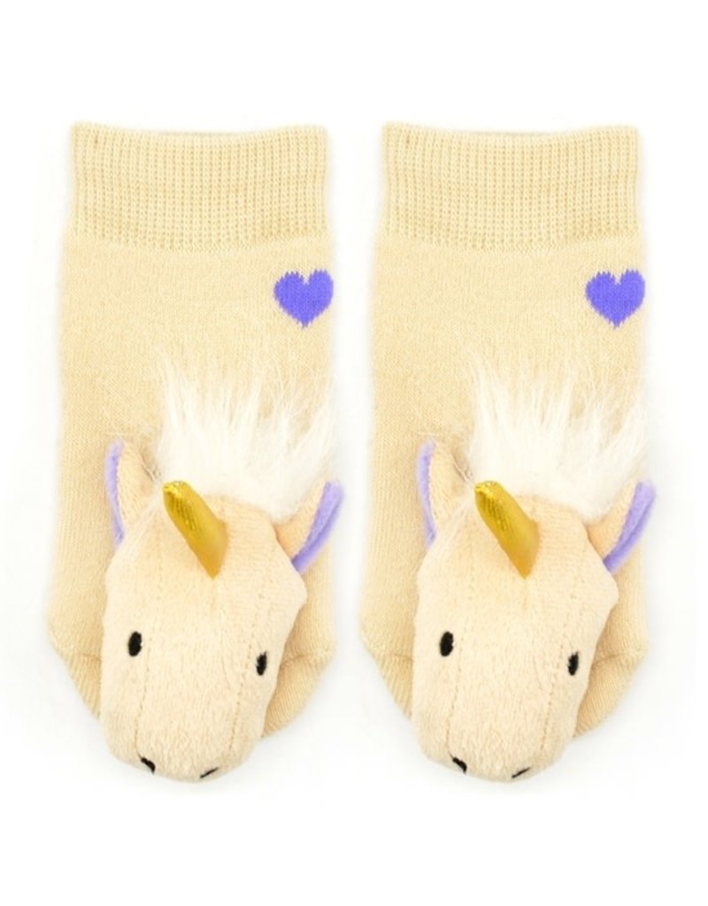 Liventi Golden Unicorn Rattle Socks 0-12m