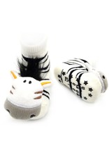 Playful Zebra Rattle Socks 0-12m