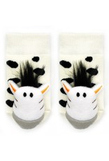 Playful Zebra Rattle Socks 0-12m
