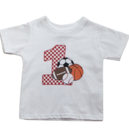 Tracy's Treasures Sports Birthday Short Sleeve Shirt