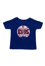 Tracy's Treasures Cubs Baseball Skyline Blue Short Sleeve Shirt