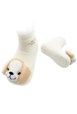 Liventi Beige Puppy Rattle Socks 0-12m