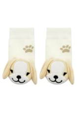 Liventi Beige Puppy Rattle Socks 0-12m