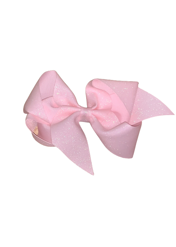 Bows Arts Light Pink Big (5in) Diamond Dust Grosgrain