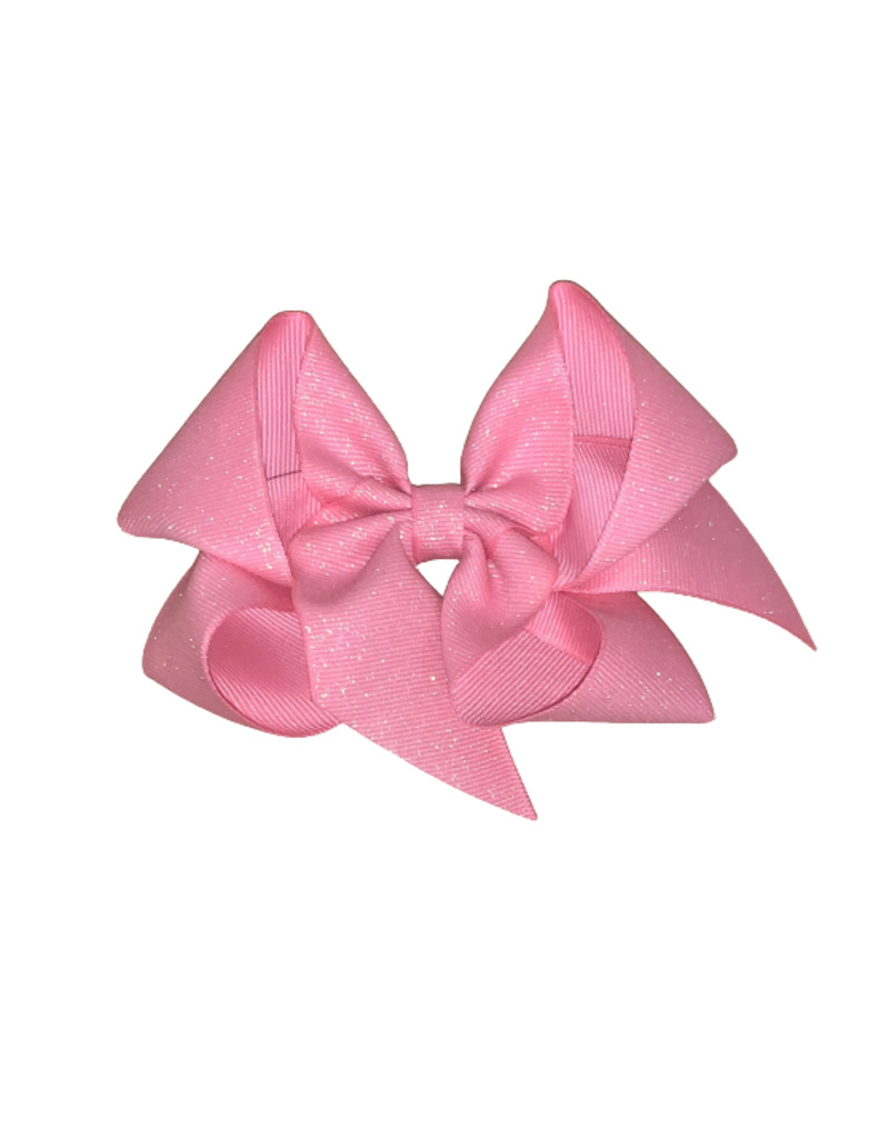 Bows Arts Shocking Pink Big (5in) Big Diamond Dust Grosgrain