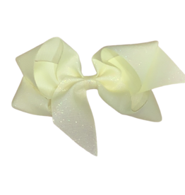 Light Yellow Big (5in) Diamond Dust Grosgrain