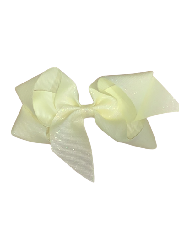 Light Yellow Big (5in) Diamond Dust Grosgrain