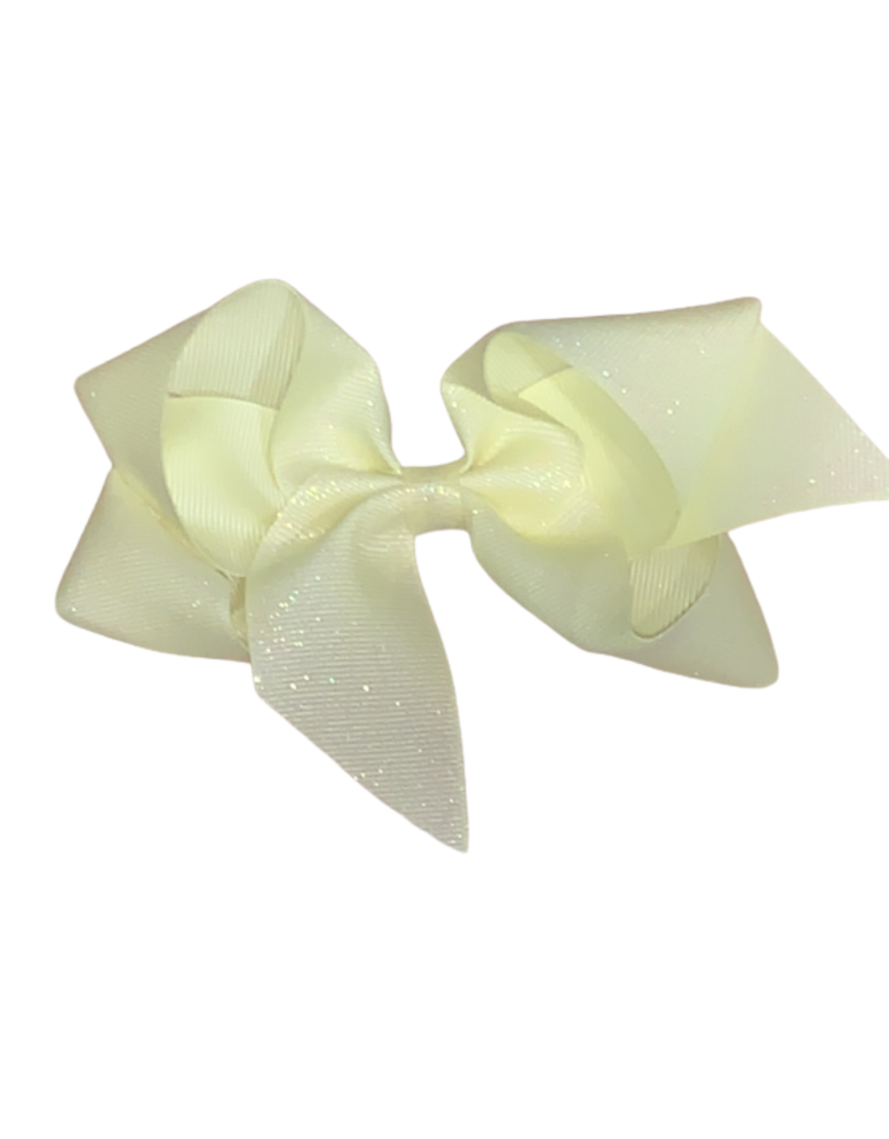 Bows Arts Light Yellow Big (5in) Diamond Dust Grosgrain