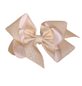 Champagne Big (5in) Diamond Dust Grosgrain