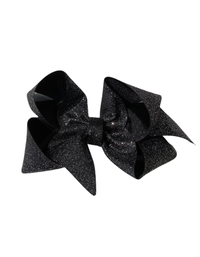 Bows Arts Black Big (5in) Big Diamond Dust Grosgrain