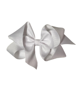 White Big (5in)  Grosgrain Bow