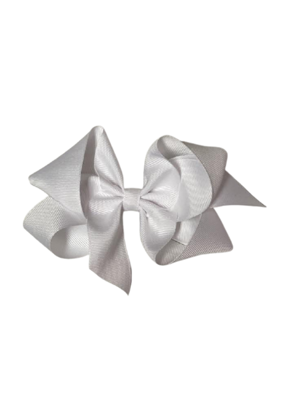 Bows Arts White Big (5in)  Grosgrain Bow