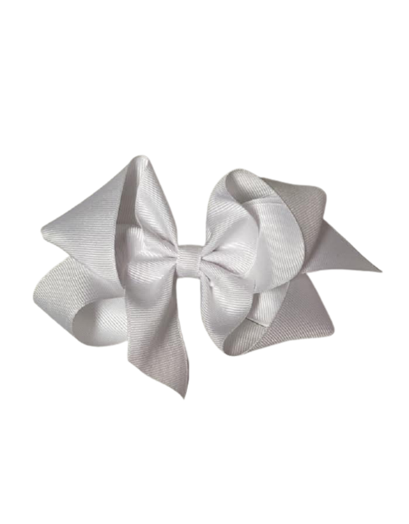 Bows Arts White Big (5in)  Grosgrain Bow