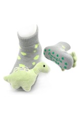 Liventi Green Dinosaur Rattle Socks 0-12m