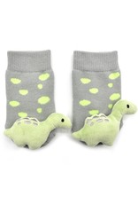 Liventi Green Dinosaur Rattle Socks 0-12m