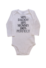 50% Daddy 50% Mommy Long Sleeve Onesie