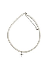 Cherished Moments sterling Silver First Communion Girls Pearl Cross Necklace
