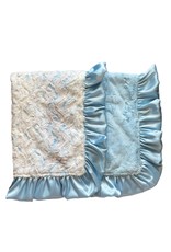 RazzleBaby Baby Blue Owl Double Plush Blanket