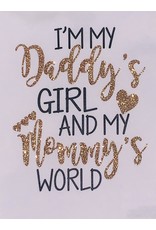 Tracy's Treasures Daddy's Girl Mommy's World Long Sleeve Onesie