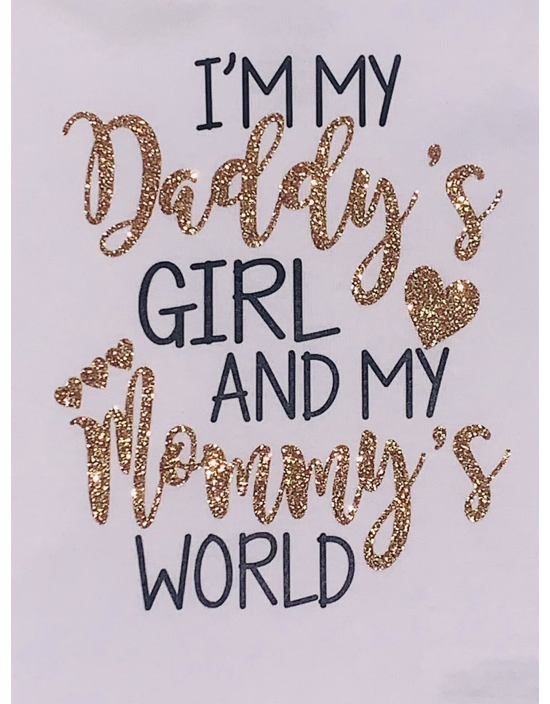 Tracy's Treasures Daddy's Girl Mommy's World Long Sleeve Onesie