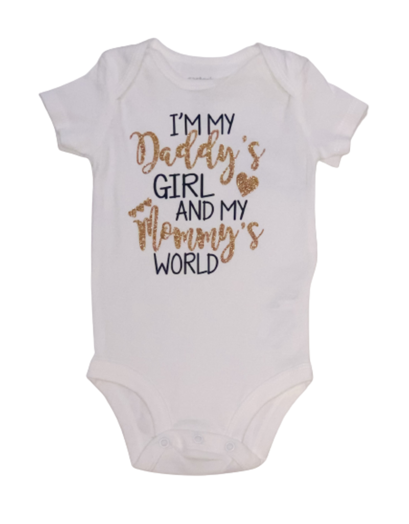 Daddy's Girl Mommy's World Short Sleeve Onesie