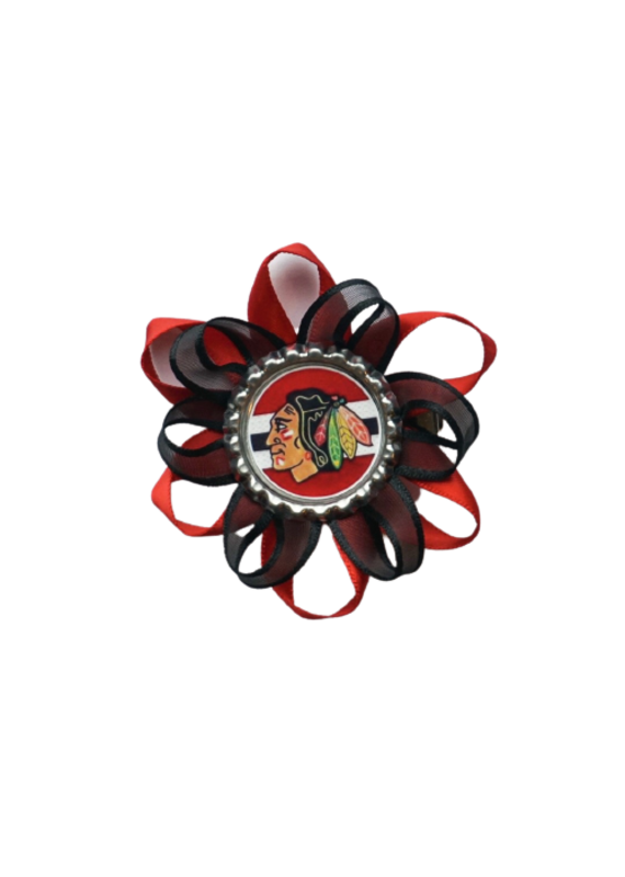 Blackhawks Ribbon Bow