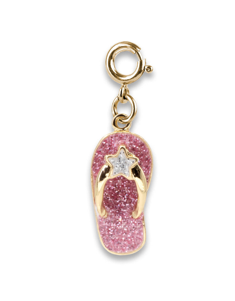 CHARM IT!  Gold Glitter Flip Flop Charm