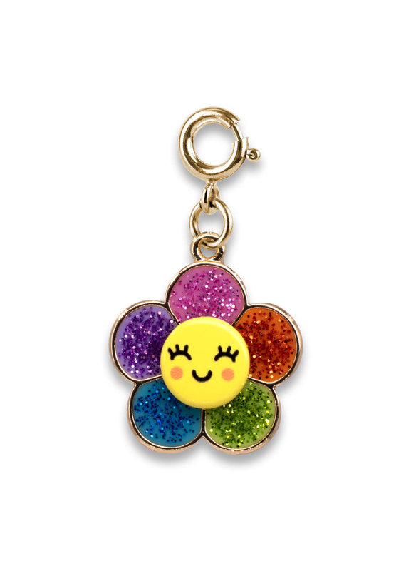 CHARM IT! Gold Glitter Happy Flower Charm