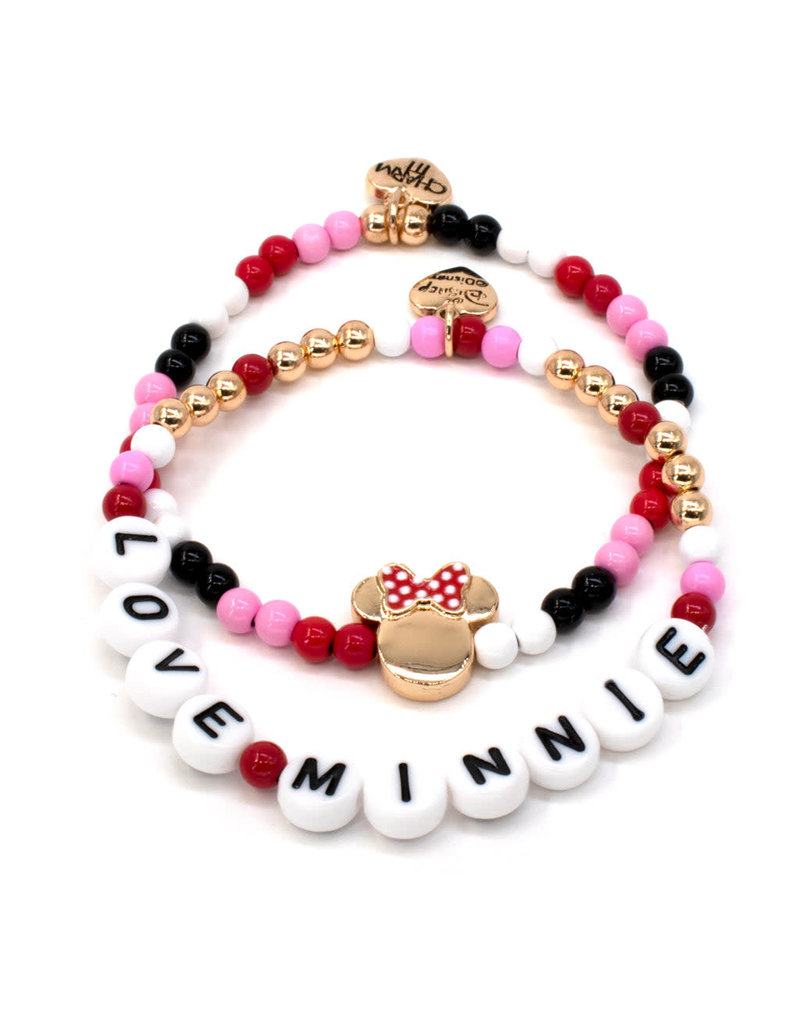 CHARM IT! Gold Minnie Stretch Bead Bracelet Set