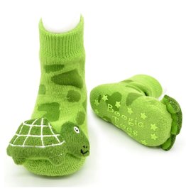 Liventi Green Turtle Rattle Socks 0-12m