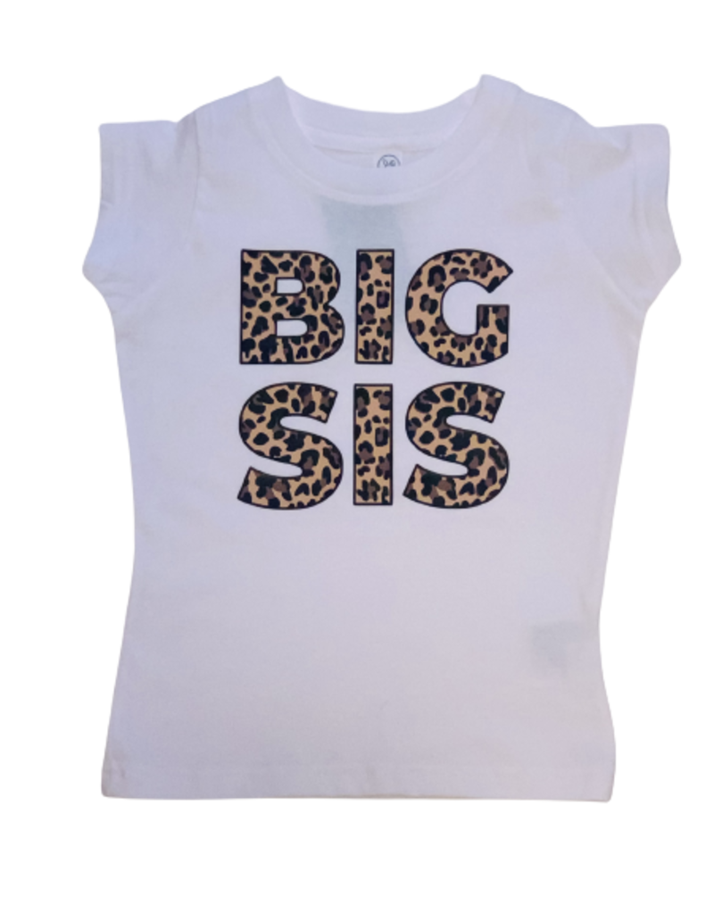 Tracy's Treasures Leopard Big Sis Short Sleeve