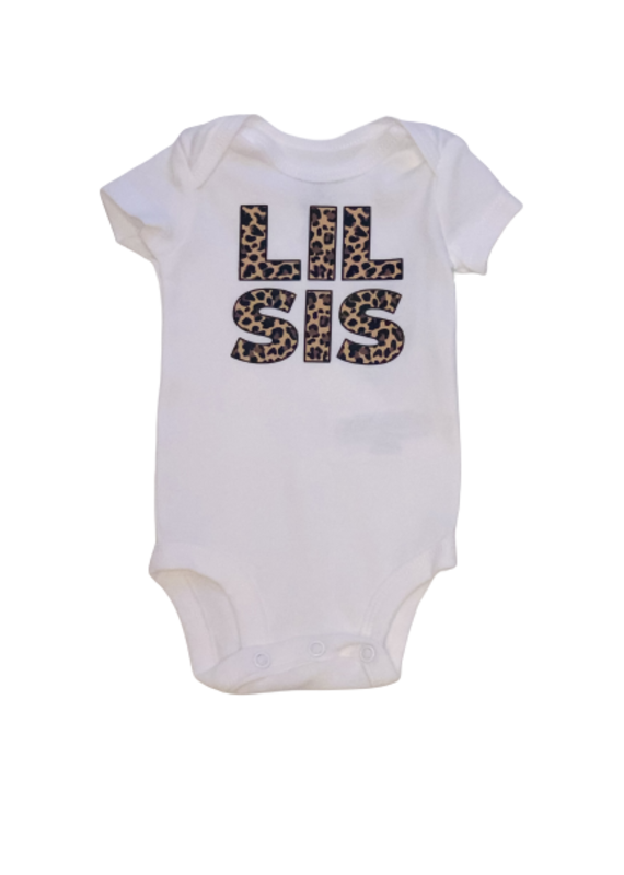Tracy's Treasures Leopard Lil Sis Short Sleeve