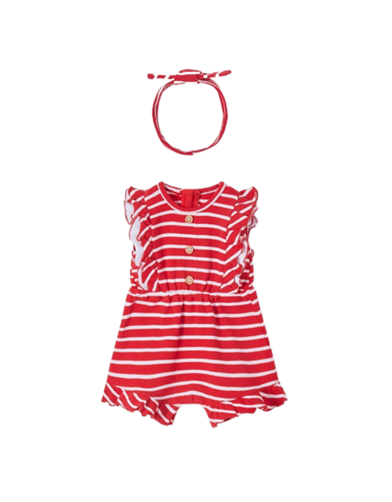 Red Romper with Headband