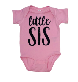 Little Sis Pink Onesie Short Sleeve