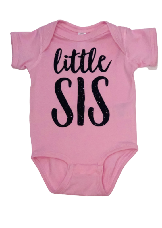 Little Sis Pink Onesie Short Sleeve