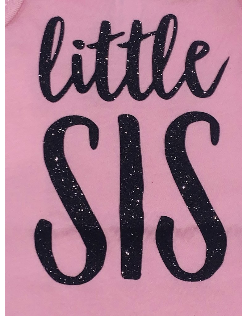 Tracy's Treasures Little Sis Pink Onesie Short Sleeve