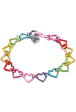 CHARM IT! Rainbow Heart Link Bracelet