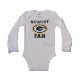 Bows & Babes Newest Packers Fan Long Sleeve Onesie
