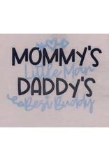 Bows & Babes Mommys Little Man Daddys Best Buddy Short Sleeve Onesie
