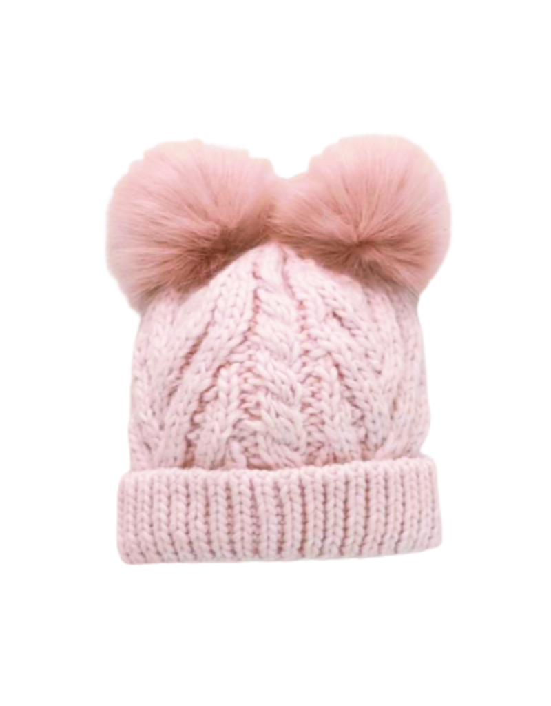 Blush Pink Fluffer Beanie Hat