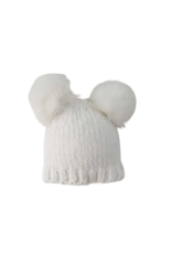 Snowy White Chenille Beanie Hat