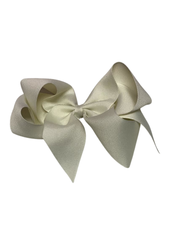 Cream Giant  (7in) Grosgrain Bow