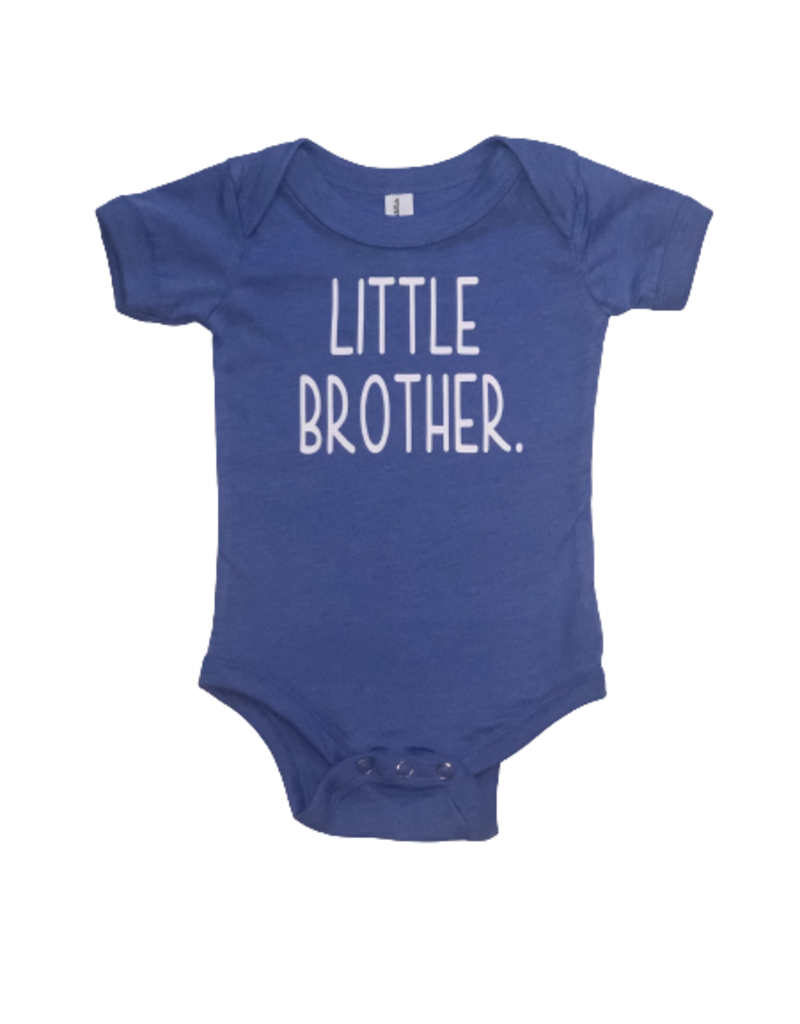 Little Brother Blue Short Sleeve Onesie