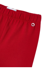 Red Elastane Basic Legging